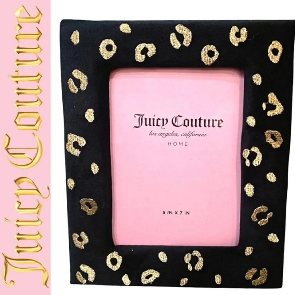 Juicy Couture‎ Home Leopard Print Velour Picture Frame